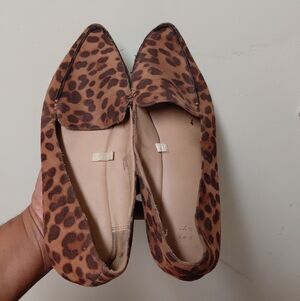 A New Day Womens Animal Print Pointy Toe Flats Size 11